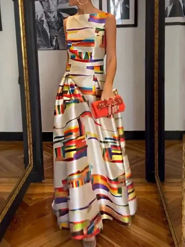 Mirabel | Geometric Maxi Dress