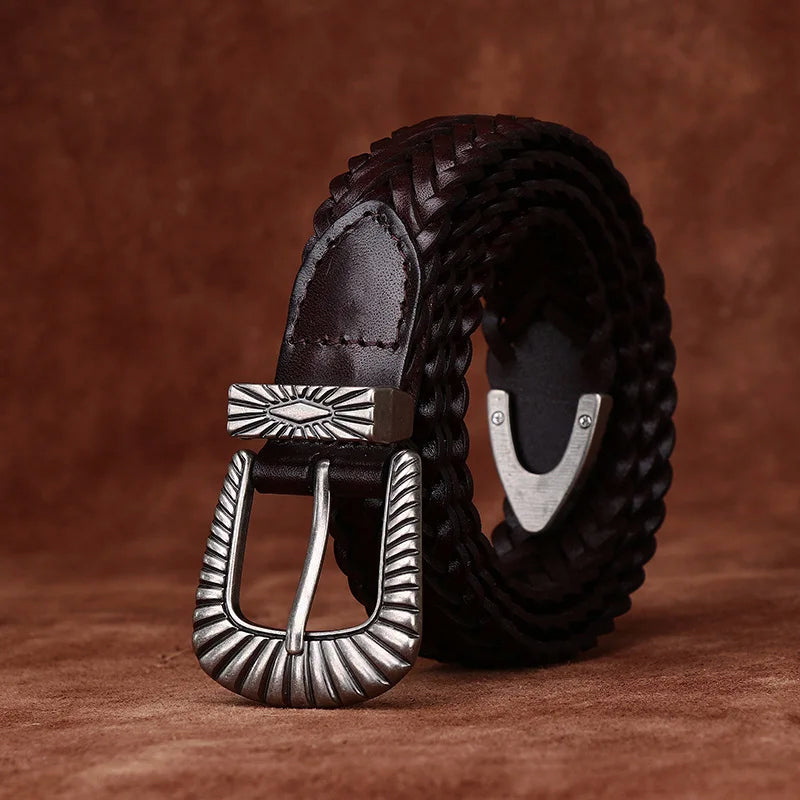 Ellis Mercantile Braided Leather Belt