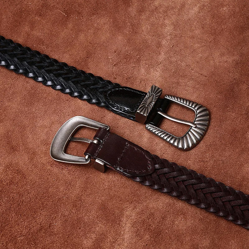 Ellis Mercantile Braided Leather Belt