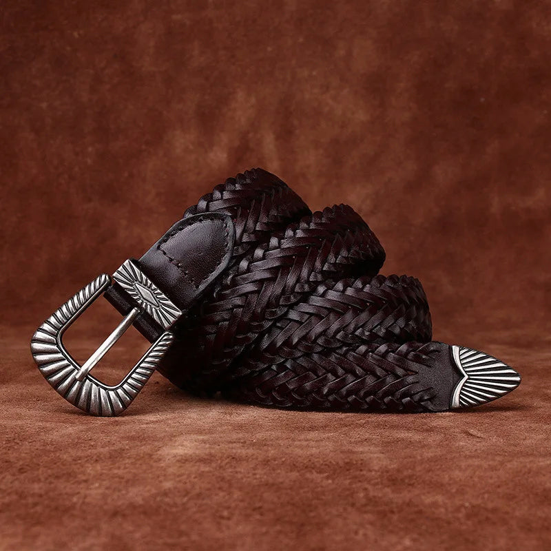 Ellis Mercantile Braided Leather Belt