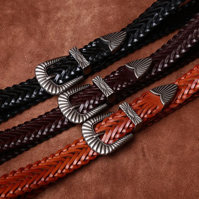 Ellis Mercantile Braided Leather Belt