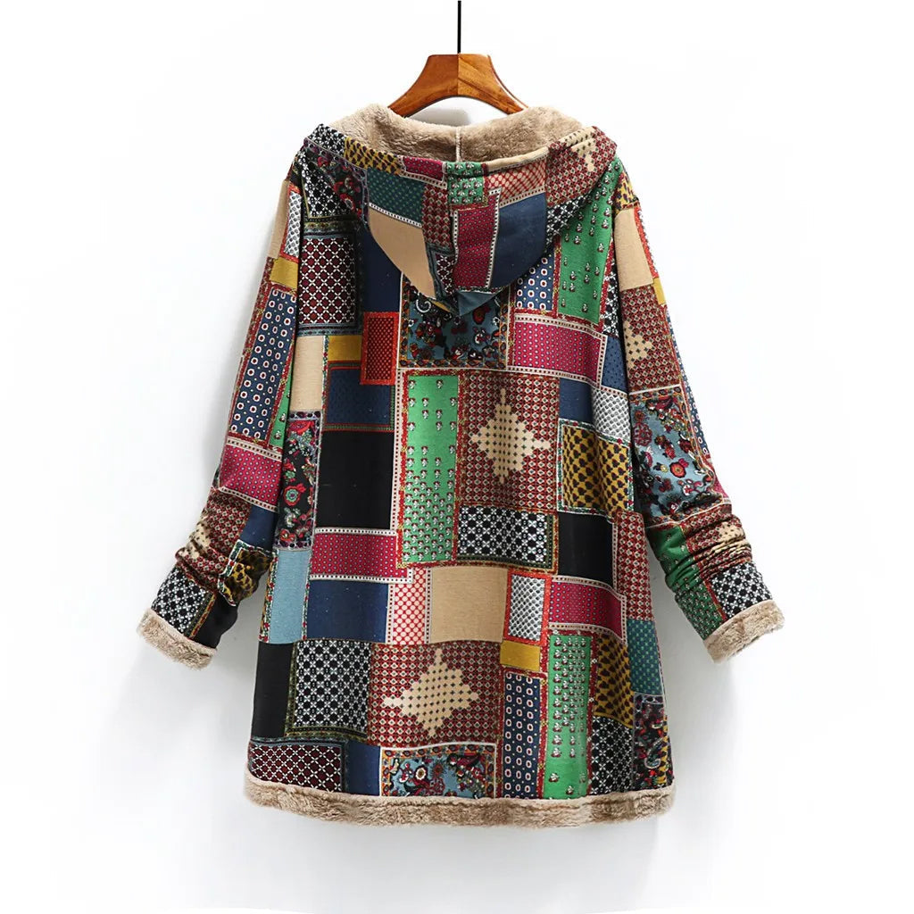 Giuliana Fuzzy Patchwork Jacket