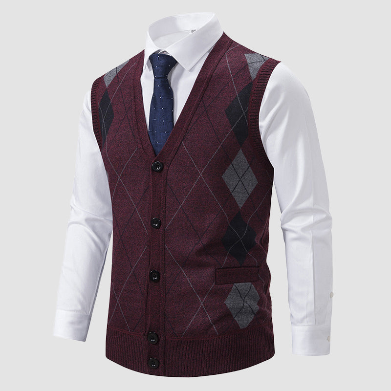 Roberto Russo Diamond Knitted Vest