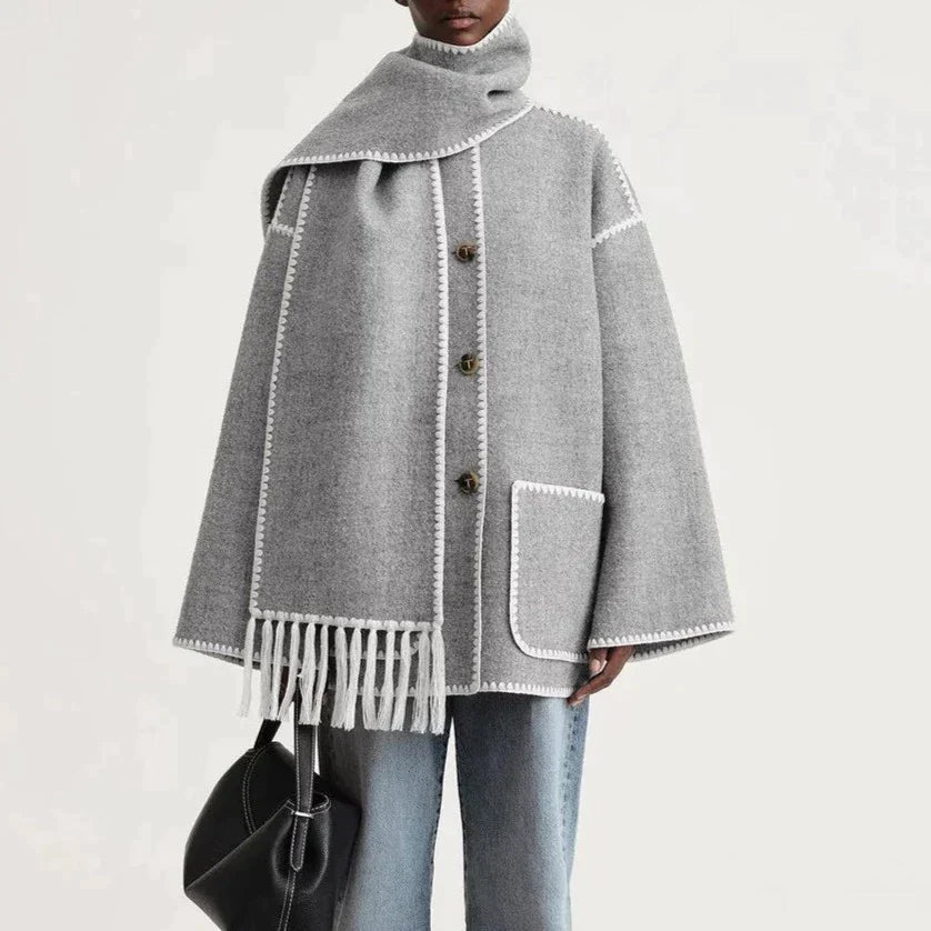 Sofia Amoretti Wool Scarf Coat