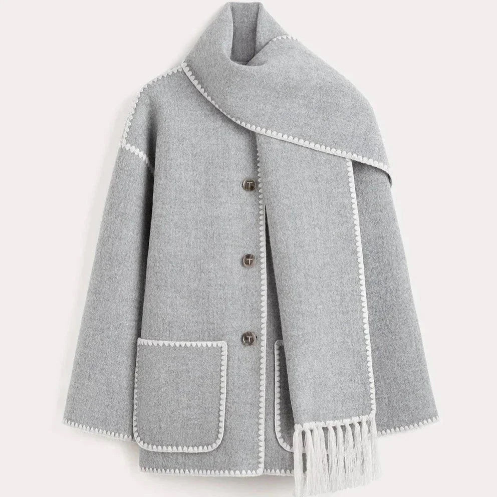 Sofia Amoretti Wool Scarf Coat