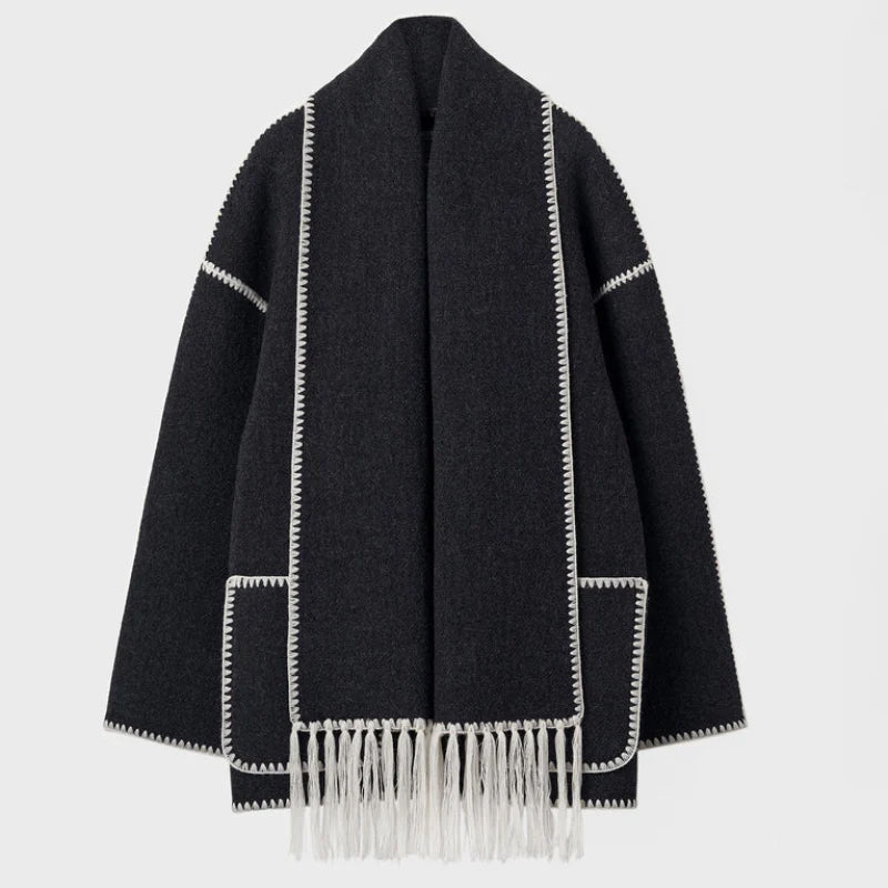 Sofia Amoretti Wool Scarf Coat