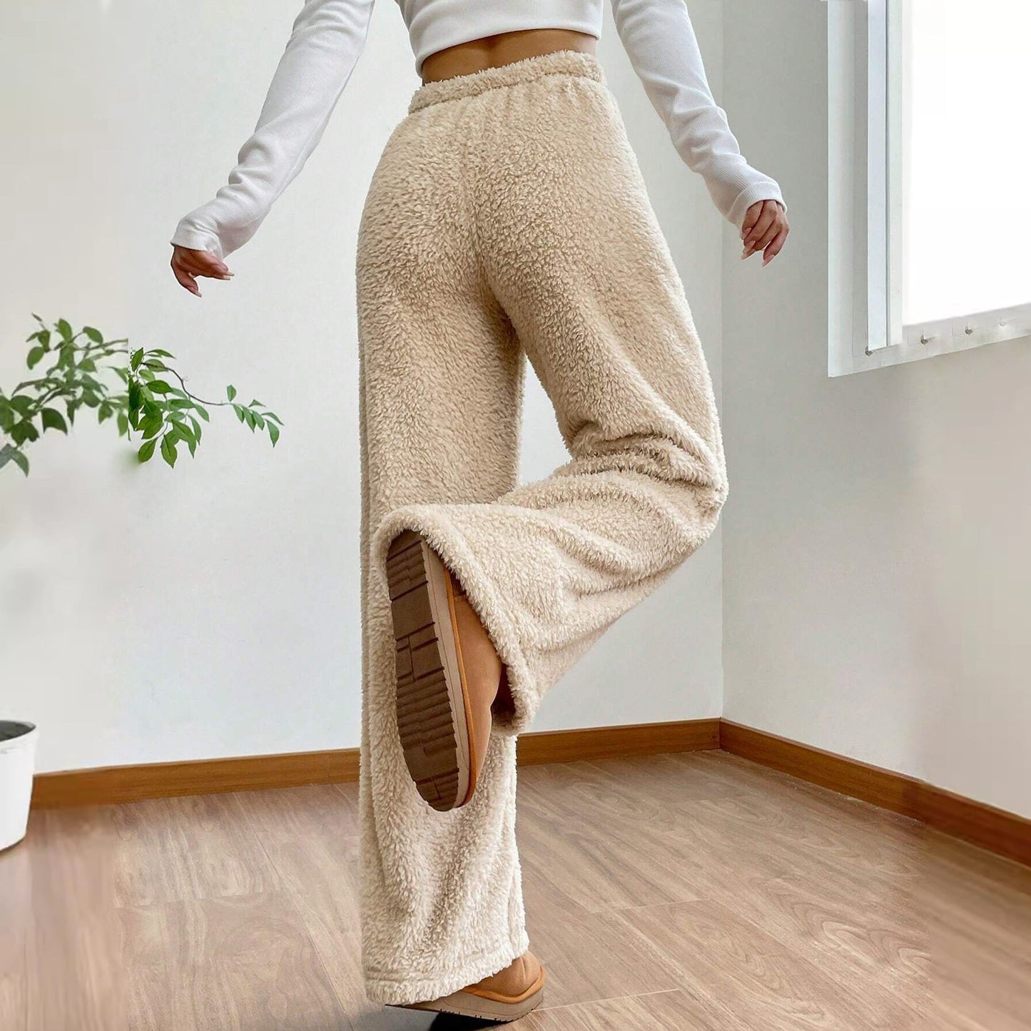 Valentina Rossi Fluffy Faux Fur Pants