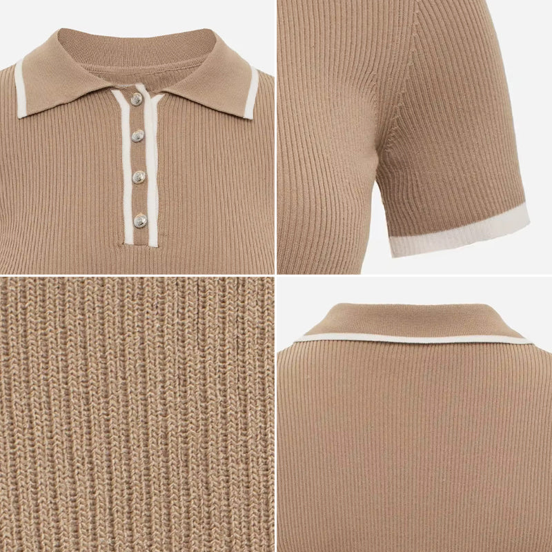 Valentina Rossi Ribbed Knit Top