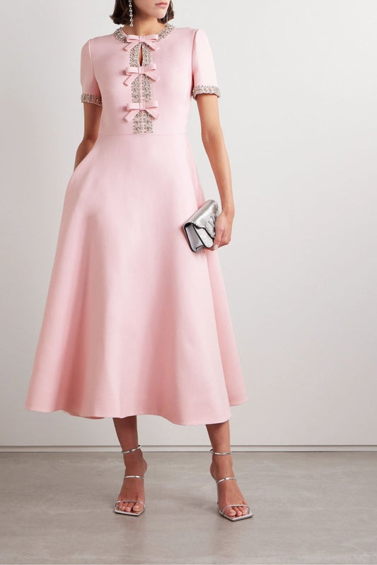 Sybil - Luxury Rhinestone Bowknot Dress