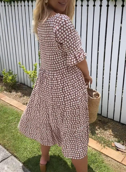 Stella - Polka Dot Midi Summer Dress