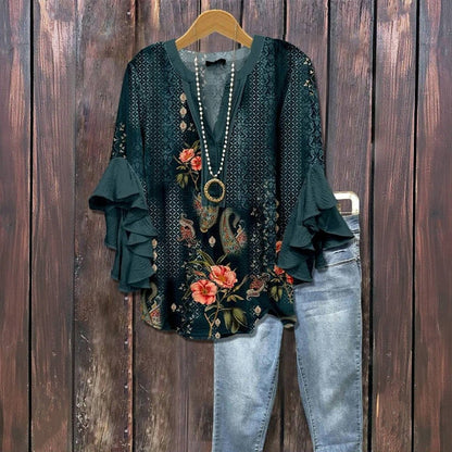 Holiday Chic Blouse - Easy-Wear