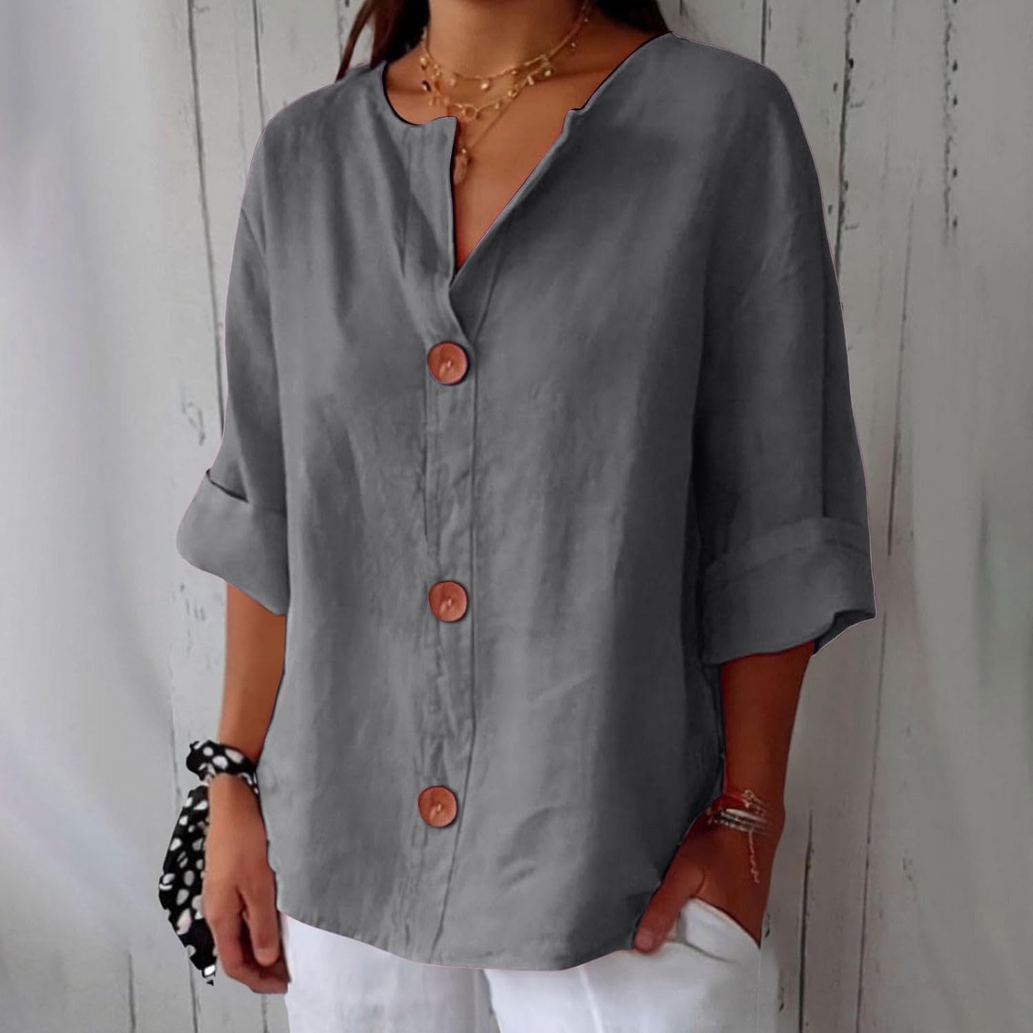 Caroline™ – Lightweight Linen Shirt Ideal for Sunny Weather