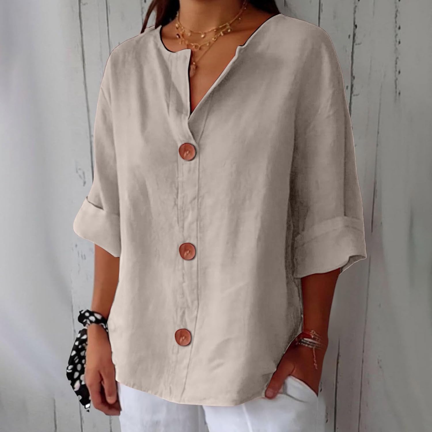 Caroline™ – Lightweight Linen Shirt Ideal for Sunny Weather