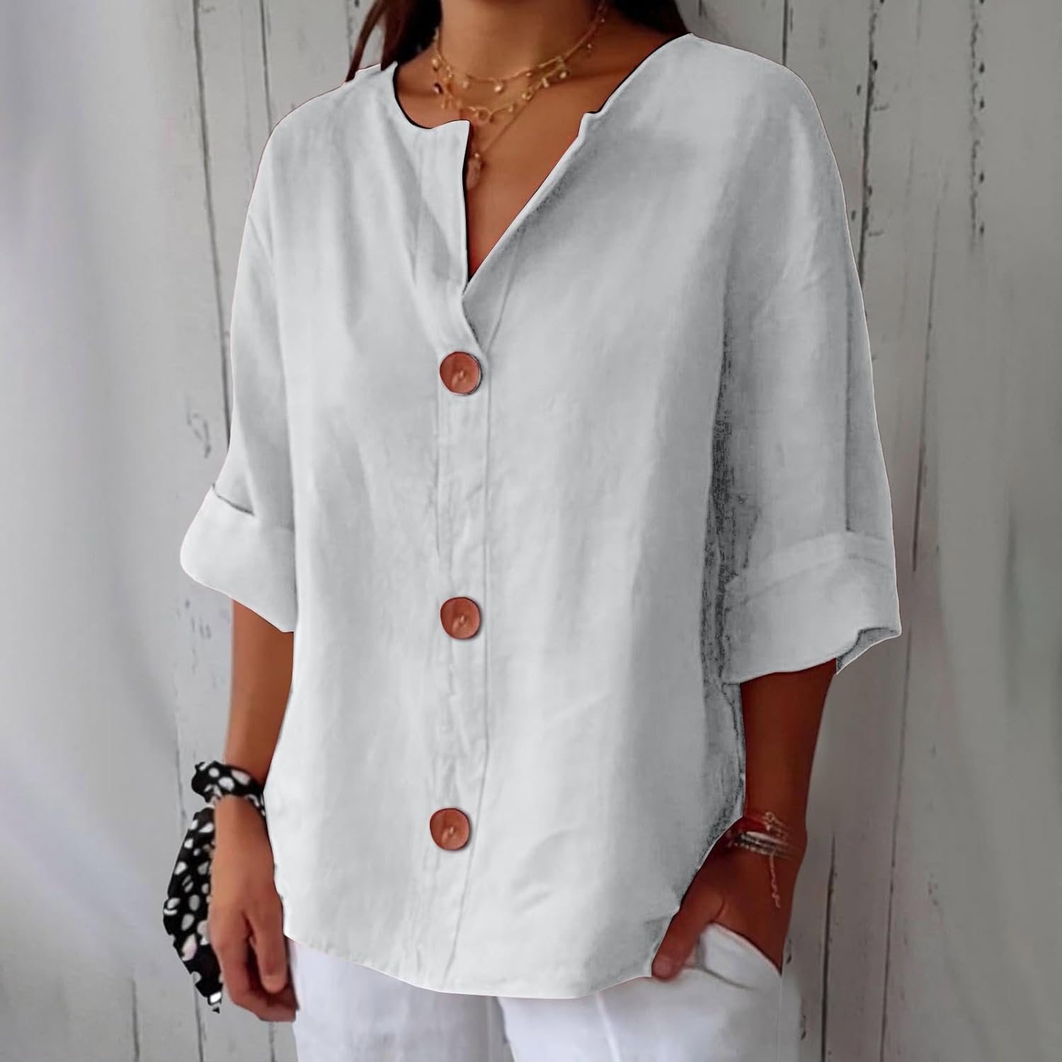Caroline™ – Lightweight Linen Shirt Ideal for Sunny Weather