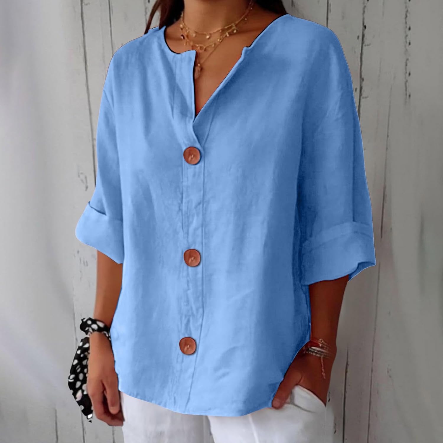 Caroline™ – Lightweight Linen Shirt Ideal for Sunny Weather