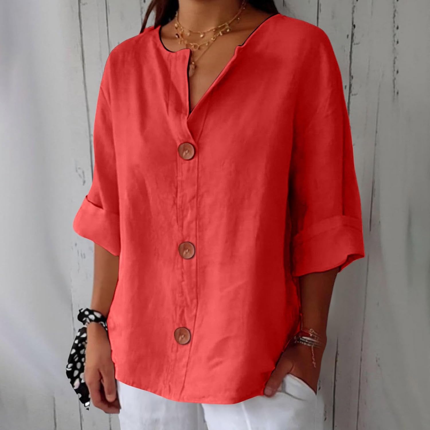 Caroline™ – Lightweight Linen Shirt Ideal for Sunny Weather