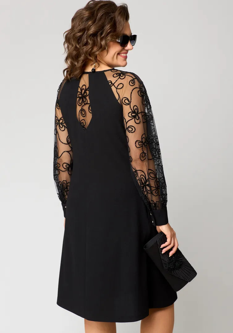Destiny - Trendy Lace-Sleeve Dress