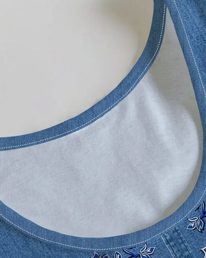 Sleeveless Denim-Look Dress