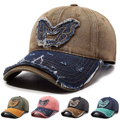 Retro Wings Denim Baseball Cap