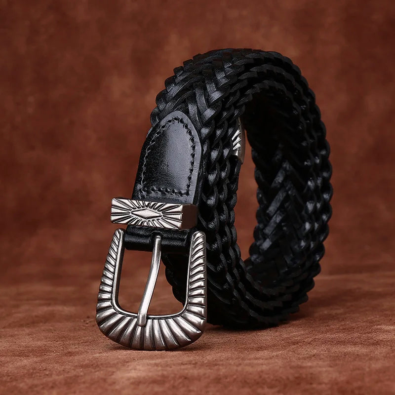 Ellis Mercantile Braided Leather Belt