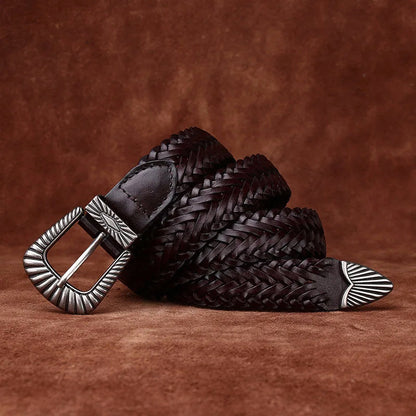 Ellis Mercantile Braided Leather Belt