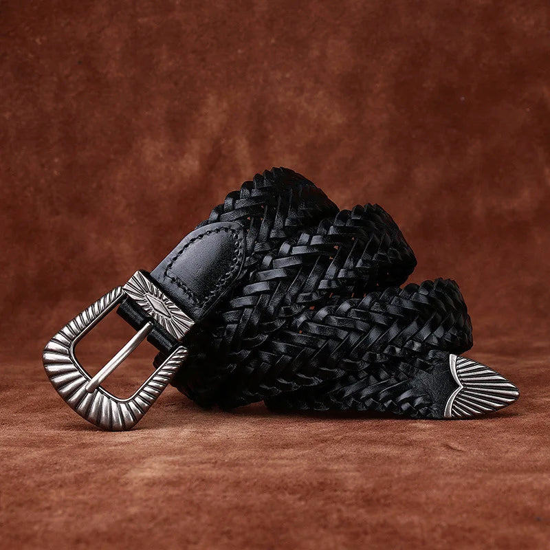 Ellis Mercantile Braided Leather Belt