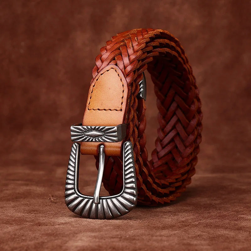 Ellis Mercantile Braided Leather Belt