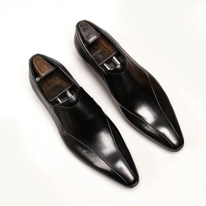 Hamilton Royce Genuine Leather Pointed Dress Shoes