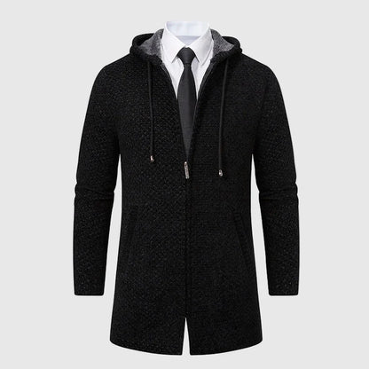 Lorenzo Vitali Textured Knit Hooded Coat