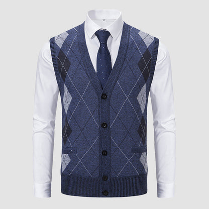 Roberto Russo Diamond Knitted Vest