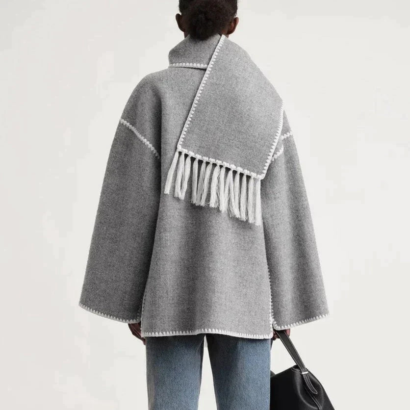Sofia Amoretti Wool Scarf Coat