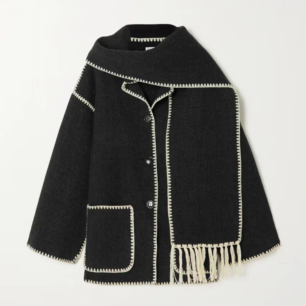 Sofia Amoretti Wool Scarf Coat