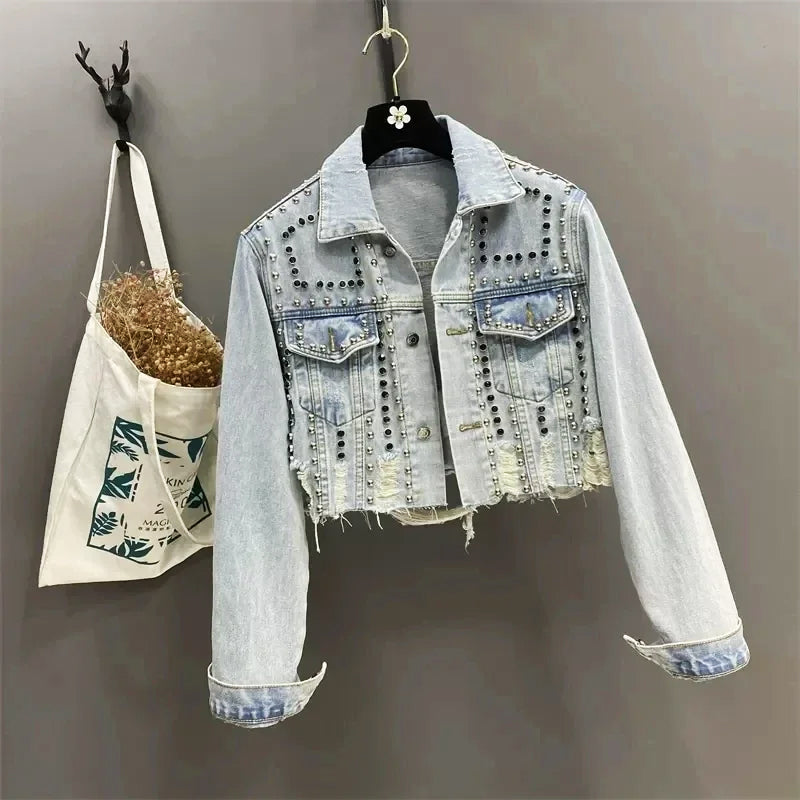 Sofia Amoretti Studded Denim Jacket