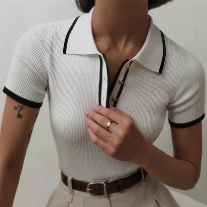 Valentina Rossi Ribbed Knit Top