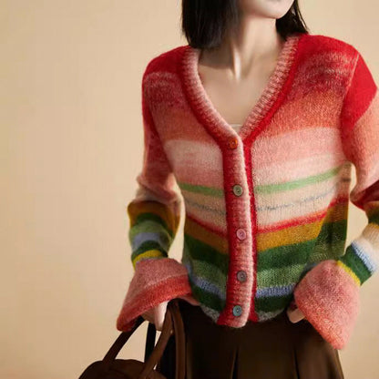 Valentina Rossi Rainbow Knitted Cardigan
