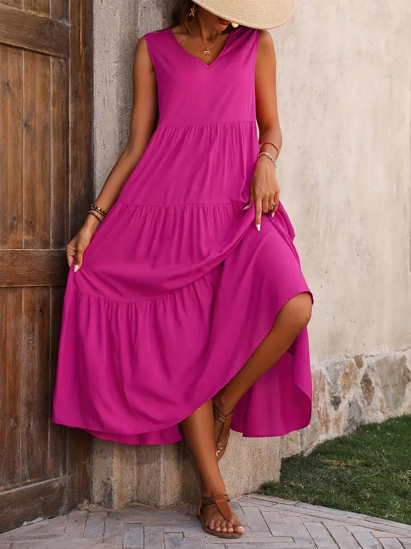 Lone - Casual Loose-Fit Dress with Ruffle Hem